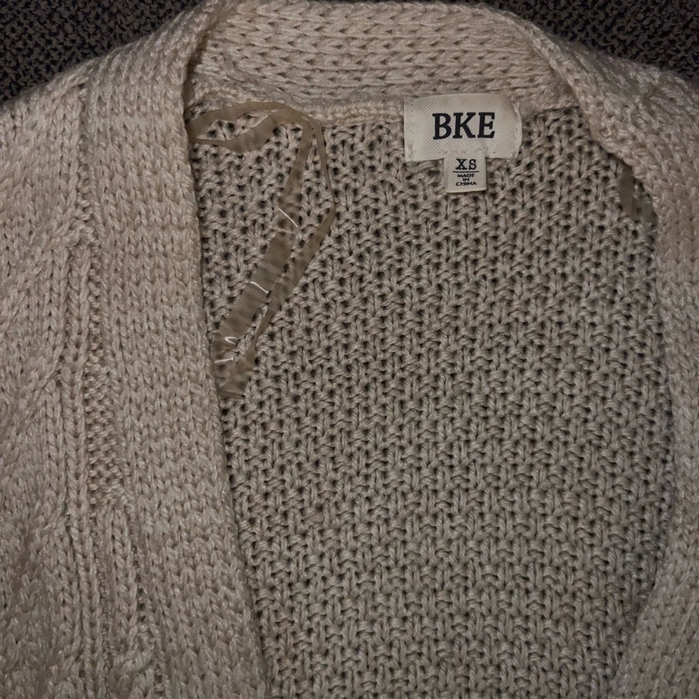 BKE Women's Textured Cream Cardigan